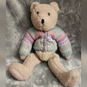 Cozy Knit Sweater Teddy Bear